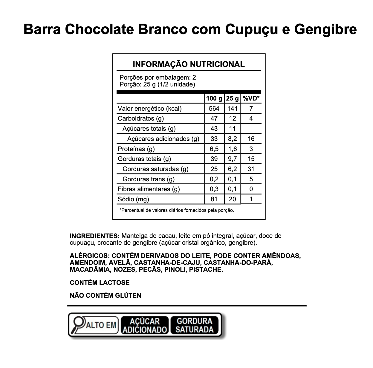 Gingerbread - Branco com Cupuaçu e Gengibre